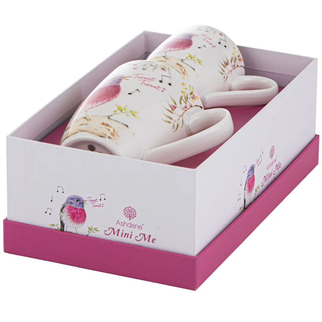 Baby booties in a decorative box with Ashdene branding