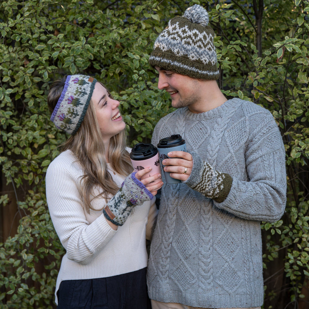 Mens Jorvik Bobble Beanie Moss