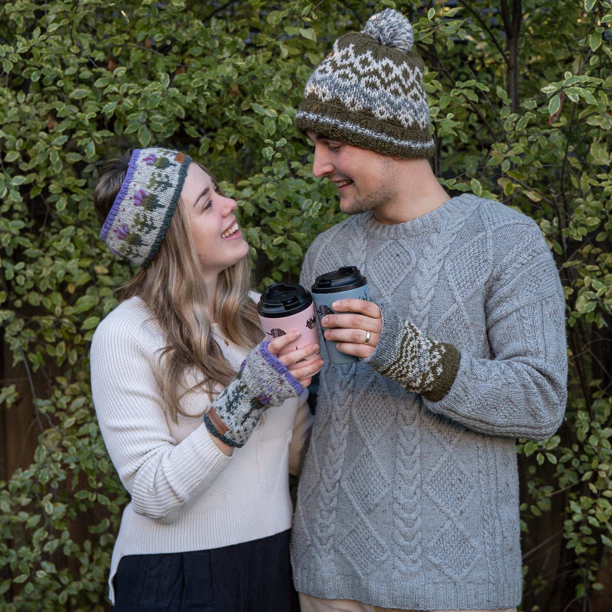 Mens Jorvik Bobble Beanie Moss