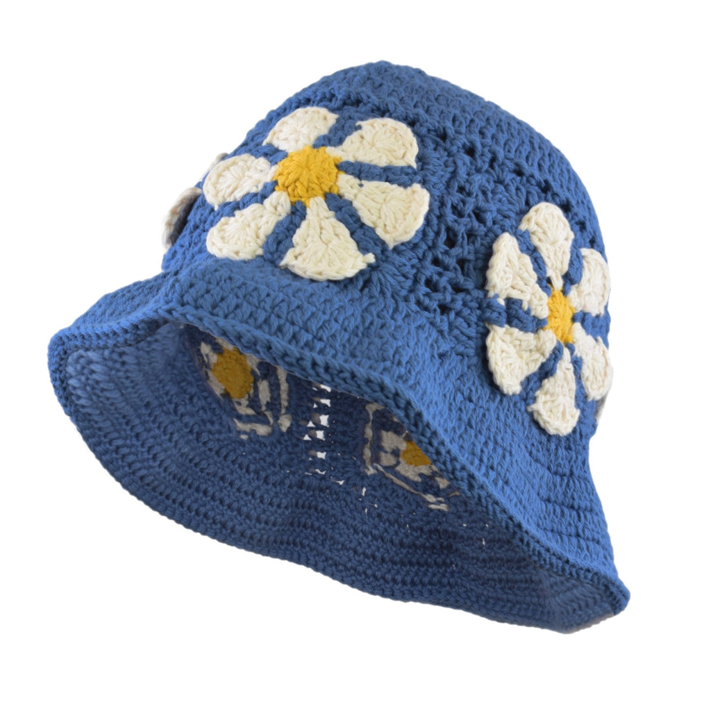 Daisy Cotton Bucket Hat Denim