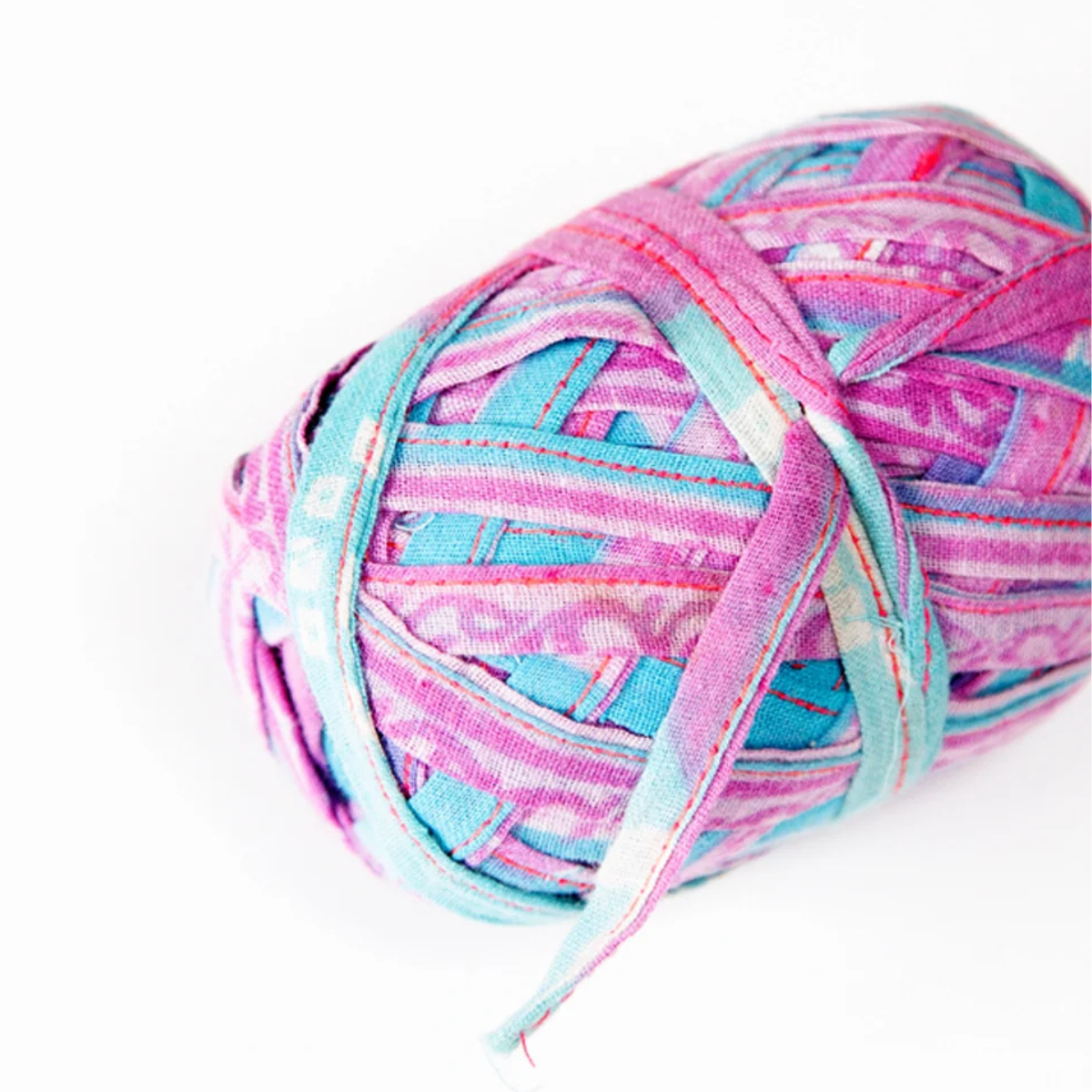Upcycled Saree Folded, Stitched Ribbon - Assorted