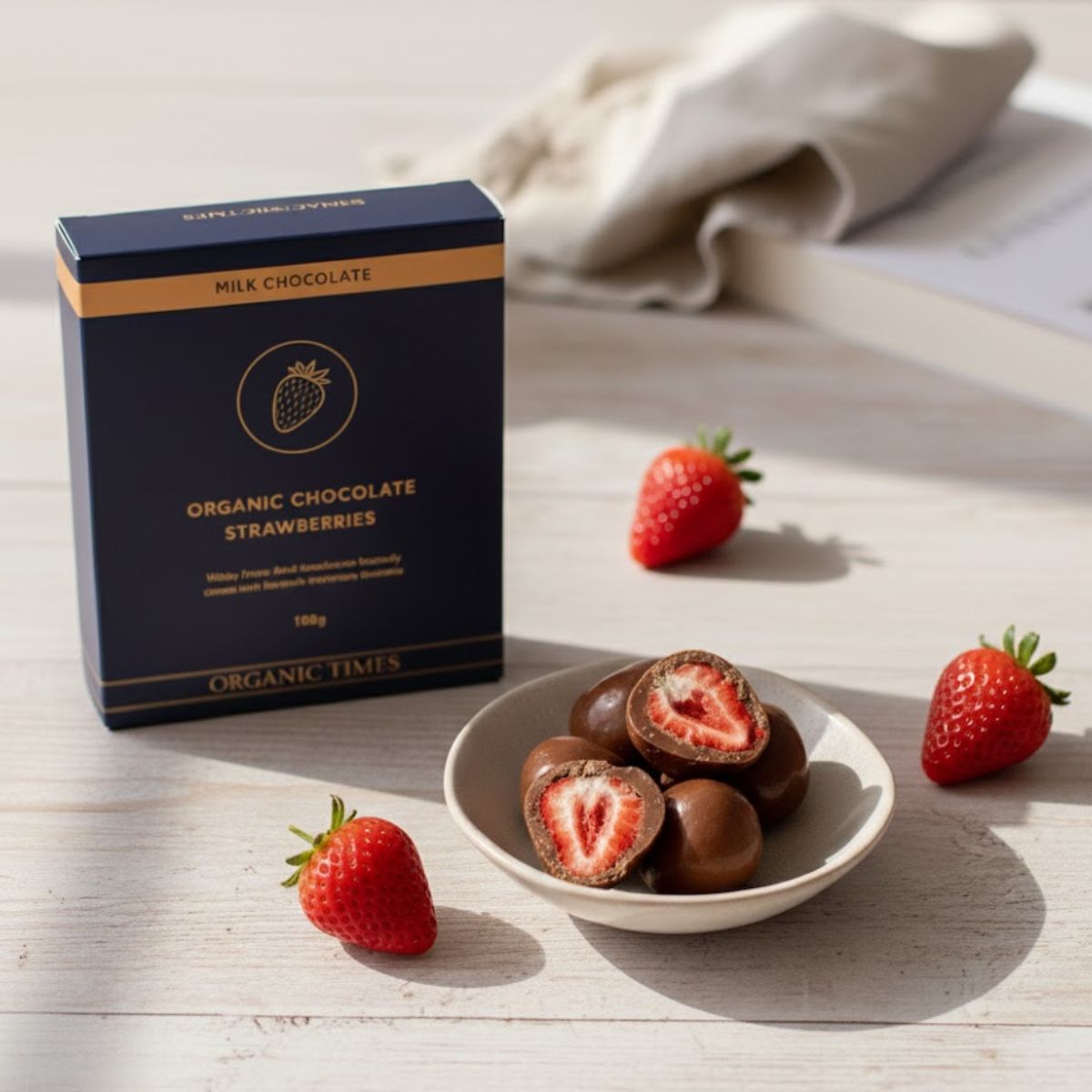 Organic Milk Chocolate Strawberries