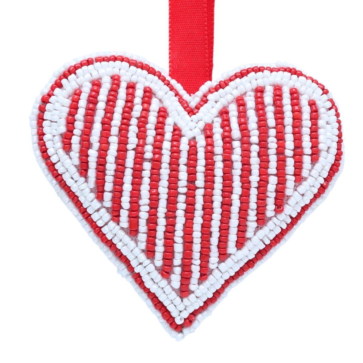 Beaded Heart Ornament - The Leprosy Mission Shop