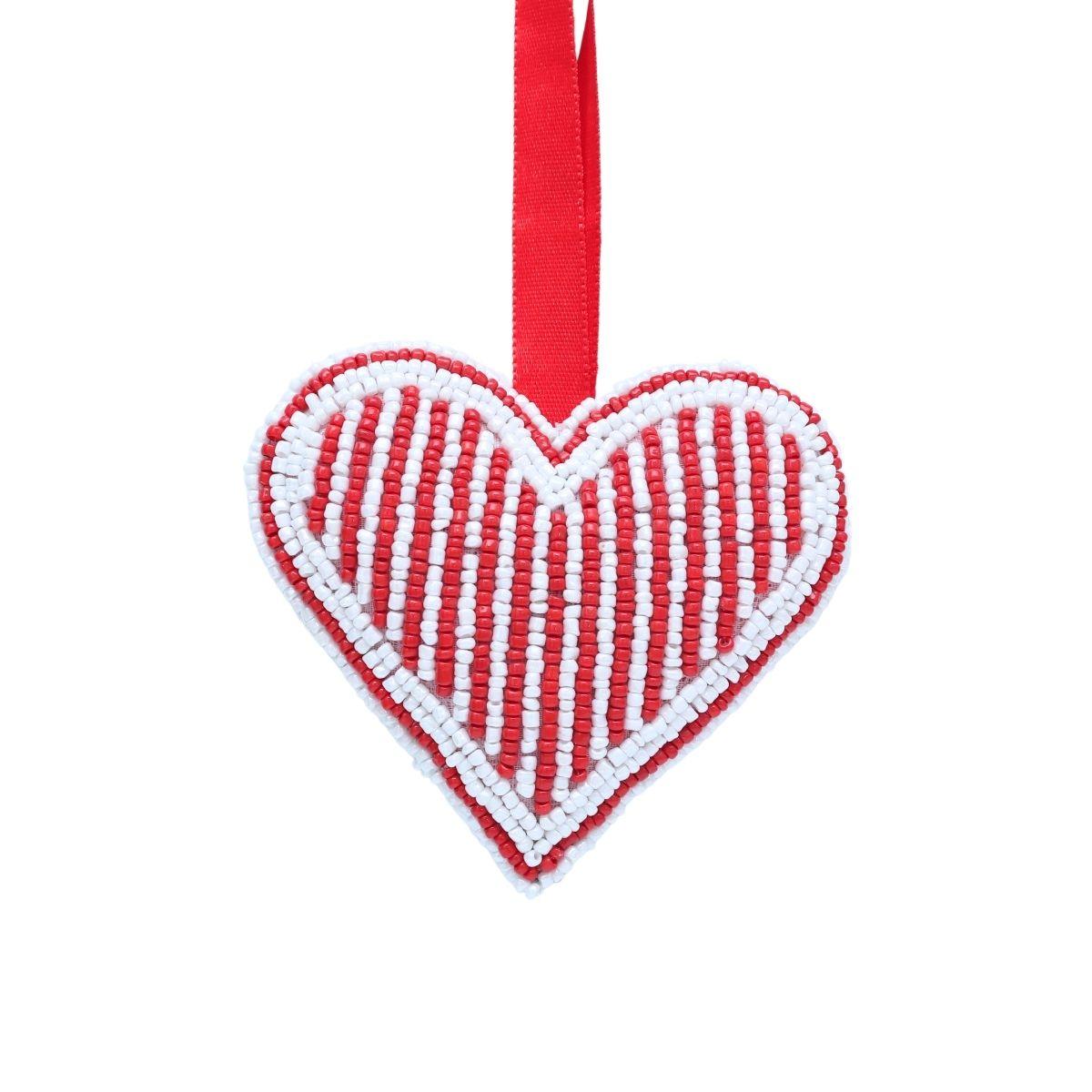 Beaded Heart Ornament - The Leprosy Mission Shop