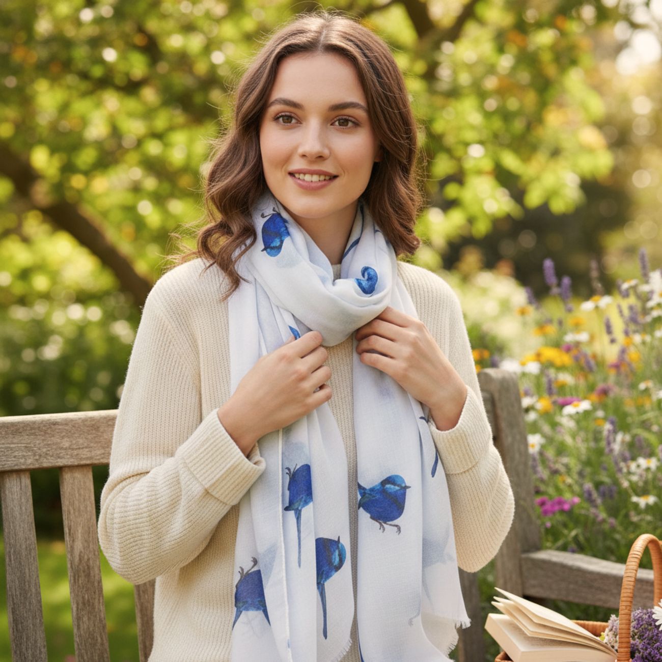 Blue Wren Scarf
