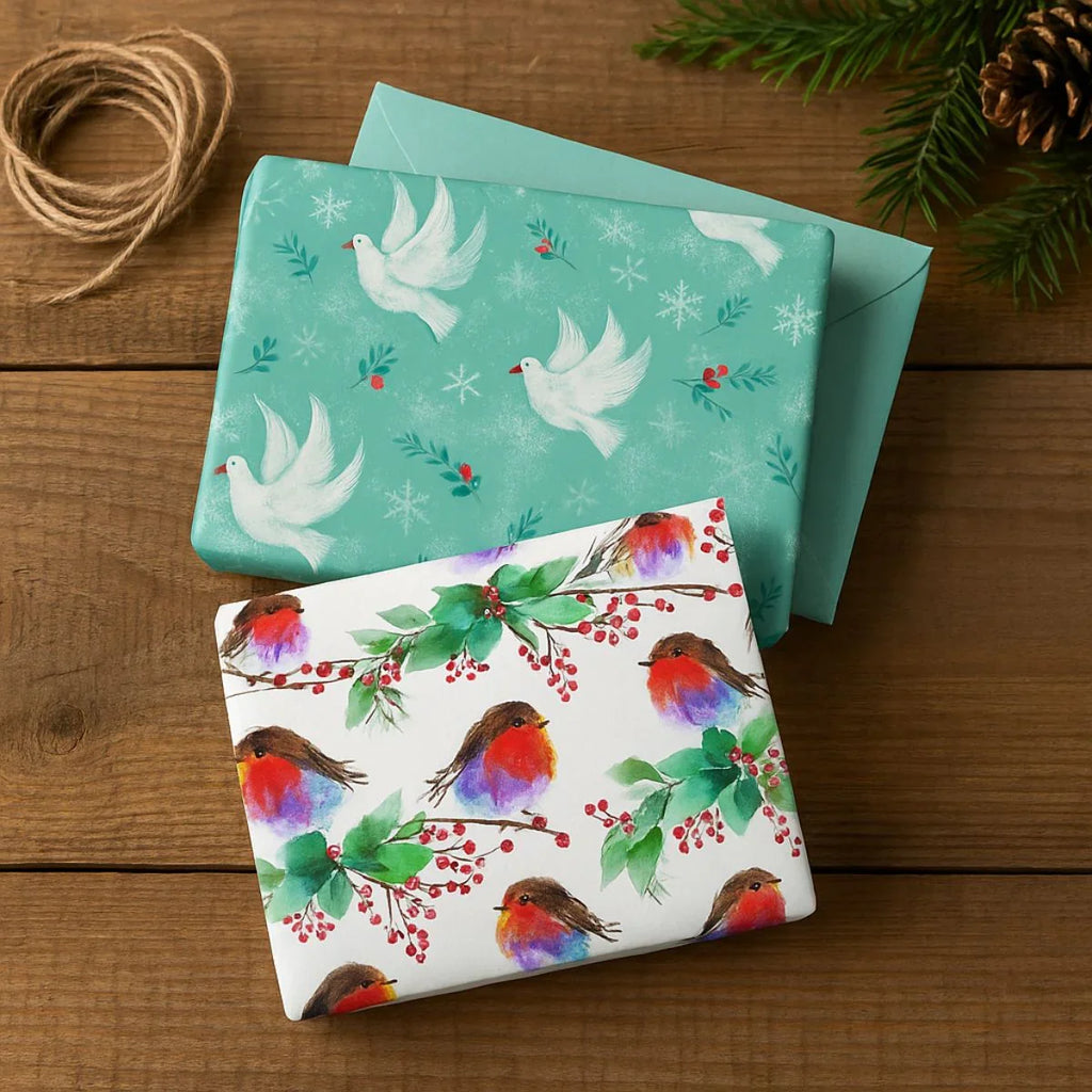 Robins and Doves Gift Wrap