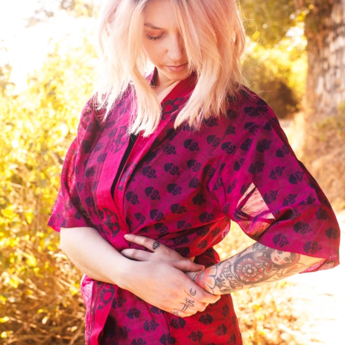 Short Sleeve Assorted Kimono