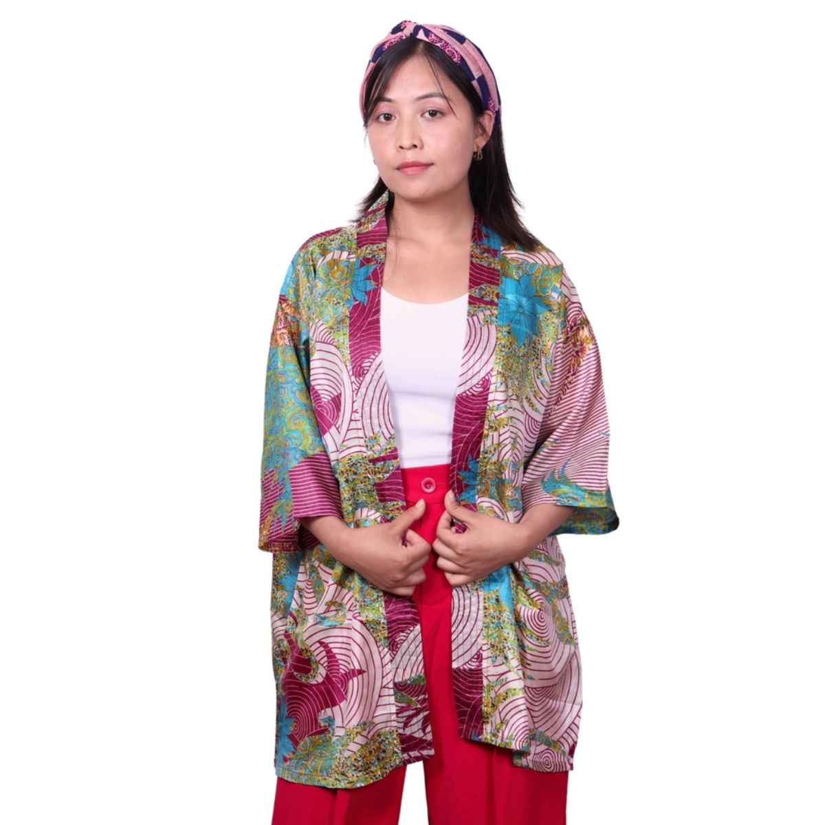 Short Sleeve Assorted Kimono