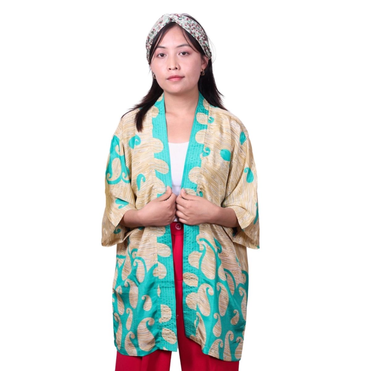 Short Sleeve Assorted Kimono