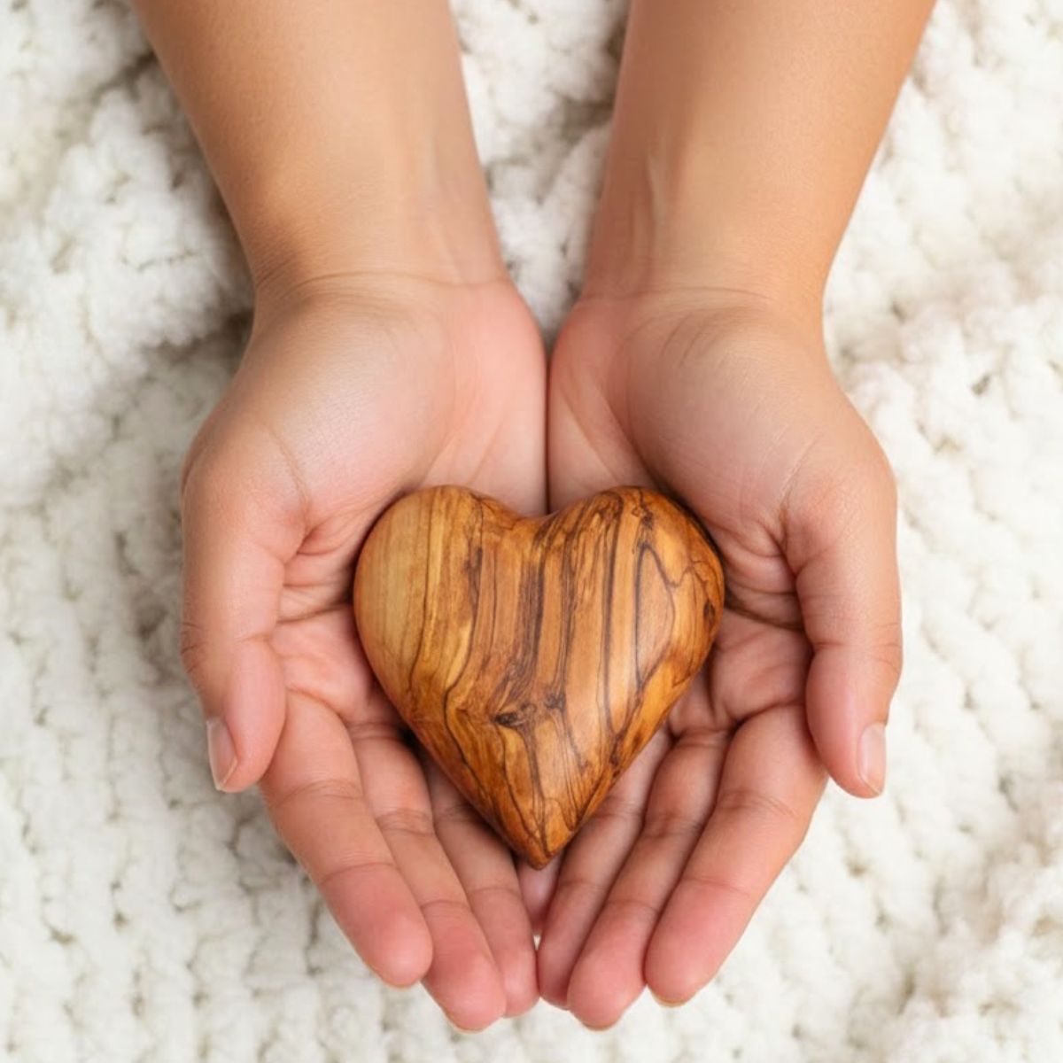 Olive Wood Heart
