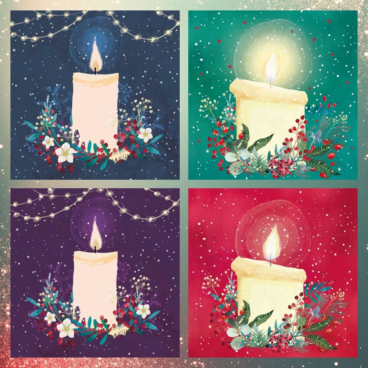 20 Four Candles Collection Christmas Cards