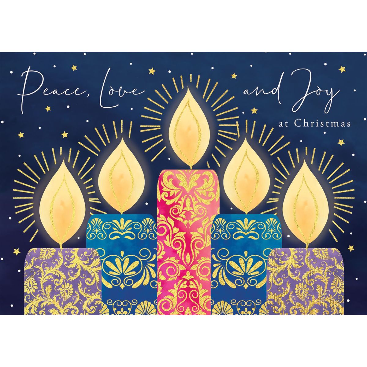 10 Peace Love & Joy Christmas Cards