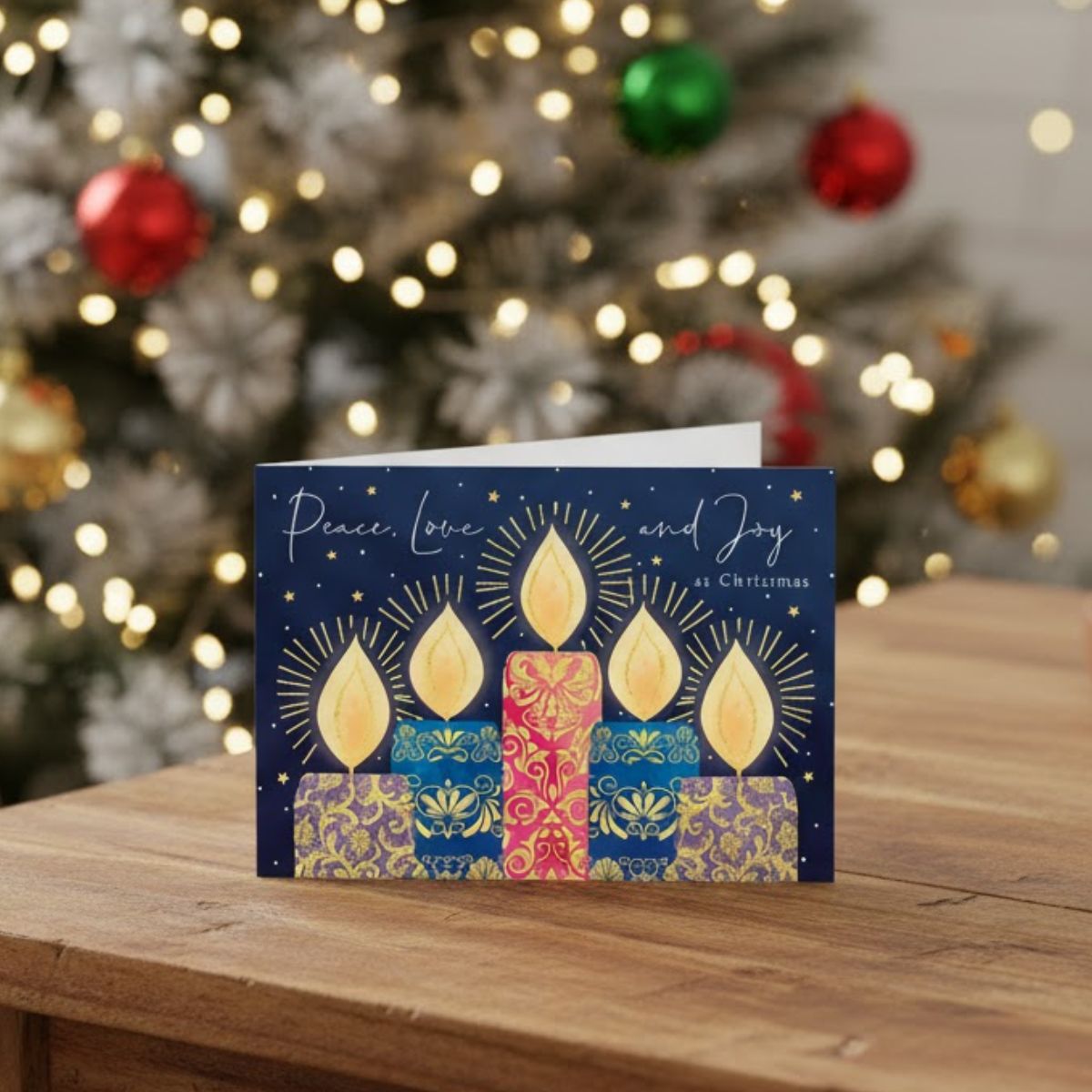10 Peace Love & Joy Christmas Cards