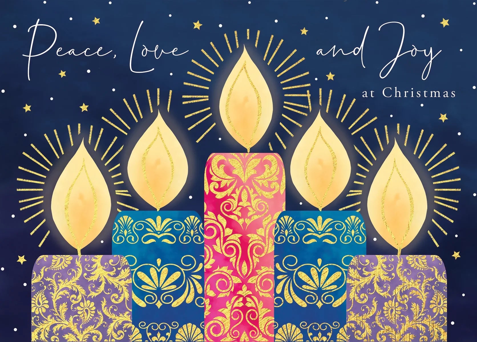 10 Peace Love & Joy Christmas Cards