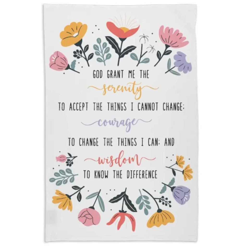 Floral design with motivational quote on a white background