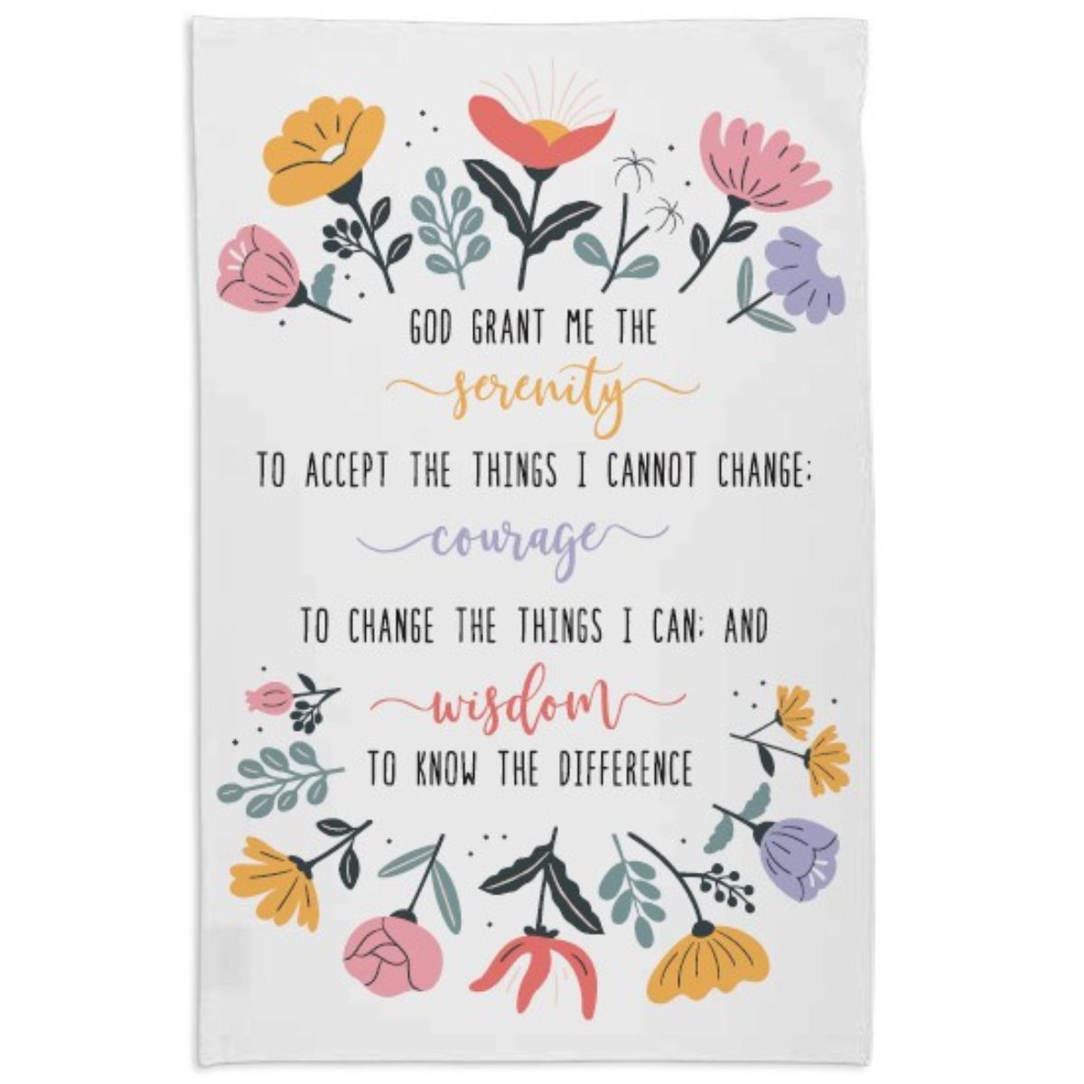 God Grant Me Serenity Tea Towel