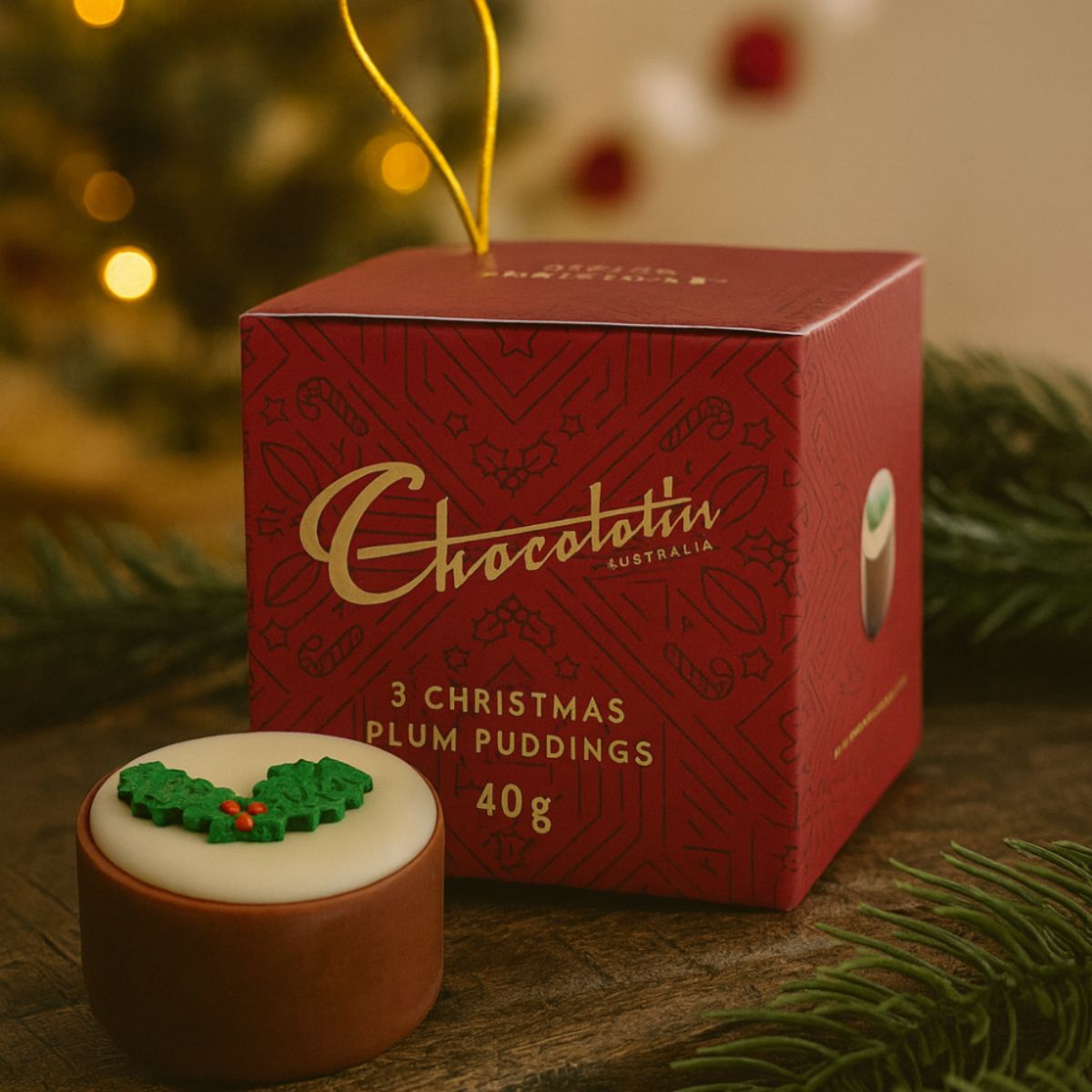 Christmas Plum Pudding Milk Chocolates Gift Box