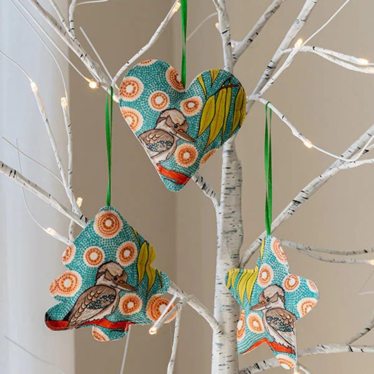 Christmas Ornaments Set of 3- Kookaburra Dreaming - The Leprosy Mission Shop