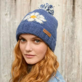 Daisy Roll Back Bobble Beanie