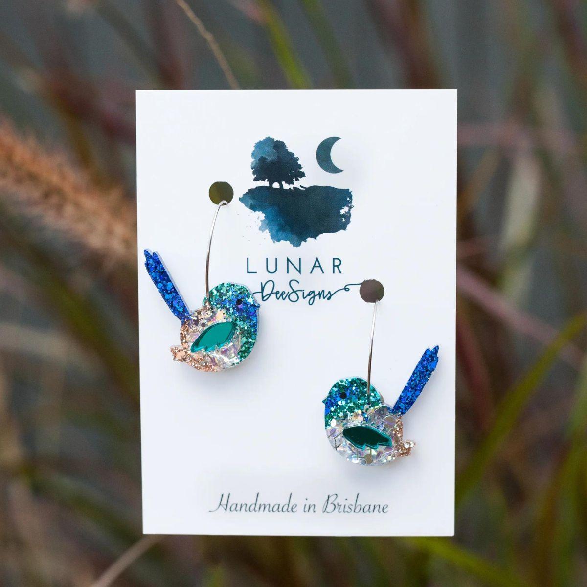 Sid the Superb Fairy Wren Earrings - The Leprosy Mission Shop