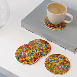 Aboriginal Wild Flowers 4Pack Coaster - The Leprosy Mission Shop