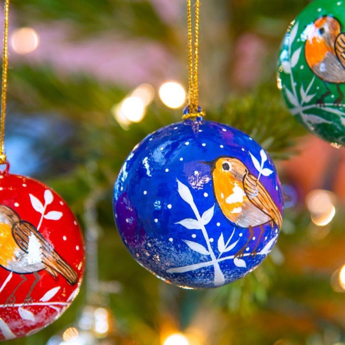 Christmas Wren Bauble Set of 3 - The Leprosy Mission Shop