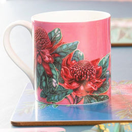 Native Flora Waratah Mug - The Leprosy Mission Shop