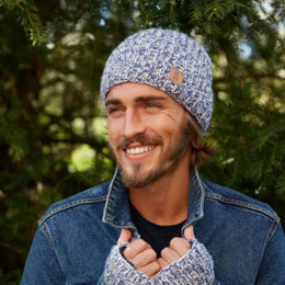 Mens Porthleven Beanie Denim