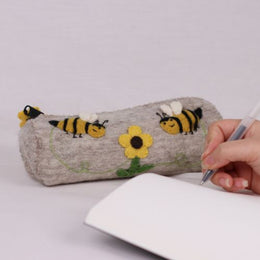 Bee Felt Pencil Case - The Leprosy Mission Shop