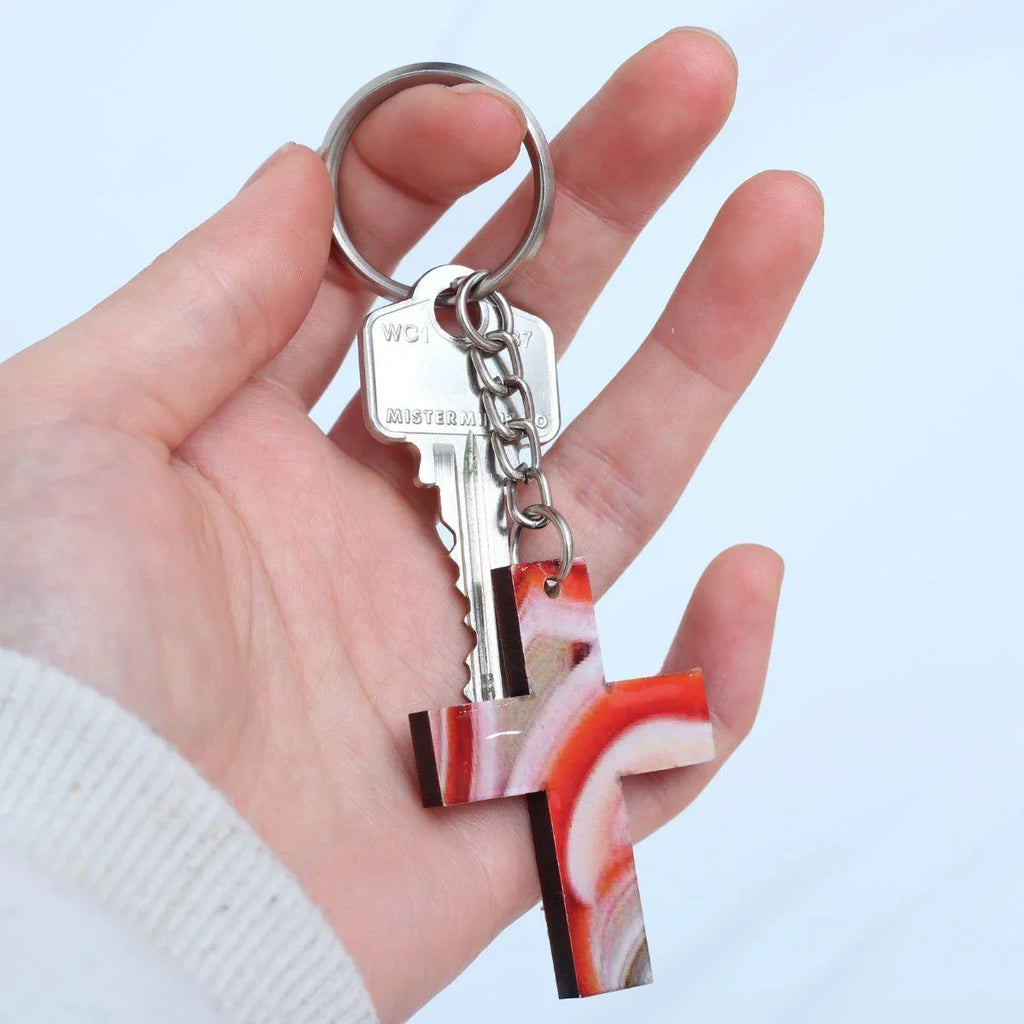 Handmade Cross Key Ring - The Leprosy Mission Shop