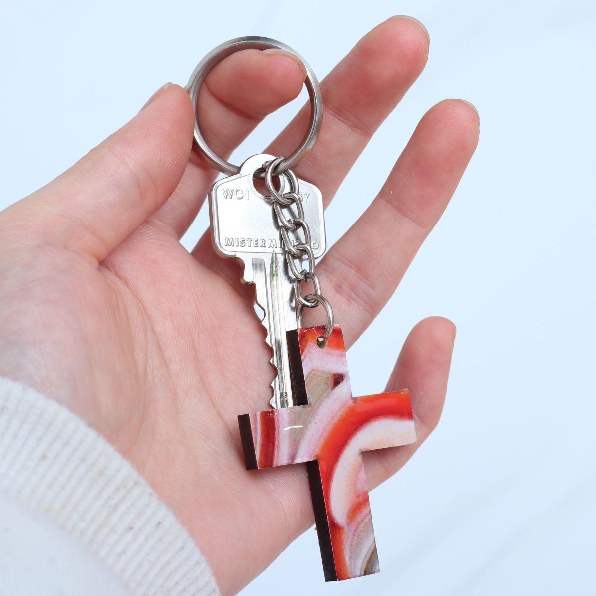 Handmade Cross Key Ring - The Leprosy Mission Shop