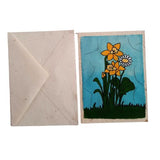 Daffodil Batik Card