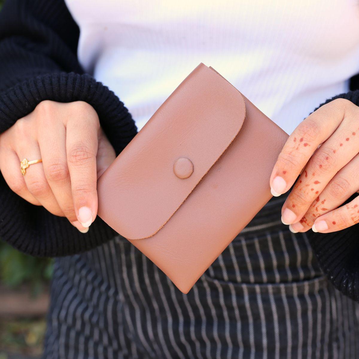 Raw Leather Cut Purse