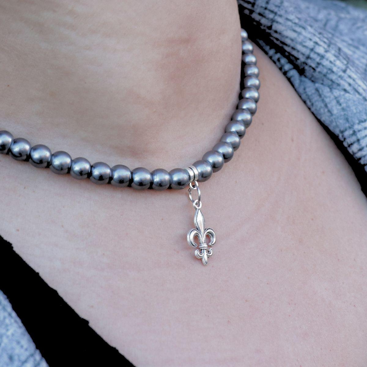 Chrome Silver Bead Necklace - The Leprosy Mission Shop
