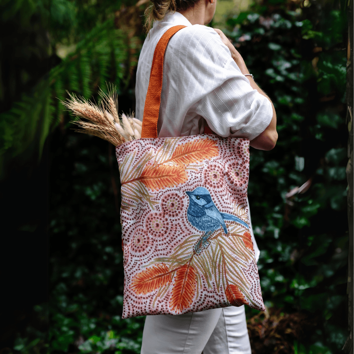 Luina Blue Wren Tote Bag - The Leprosy Mission Shop