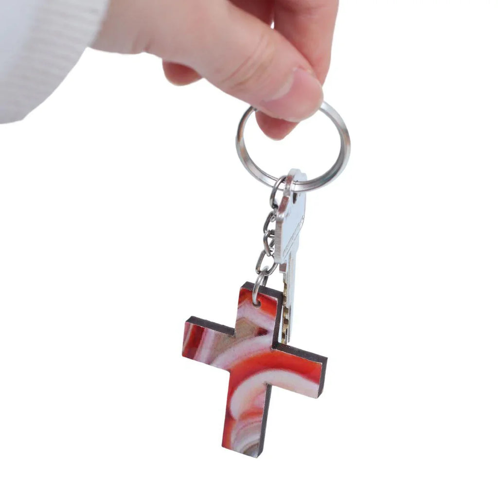 Handmade Cross Key Ring - The Leprosy Mission Shop