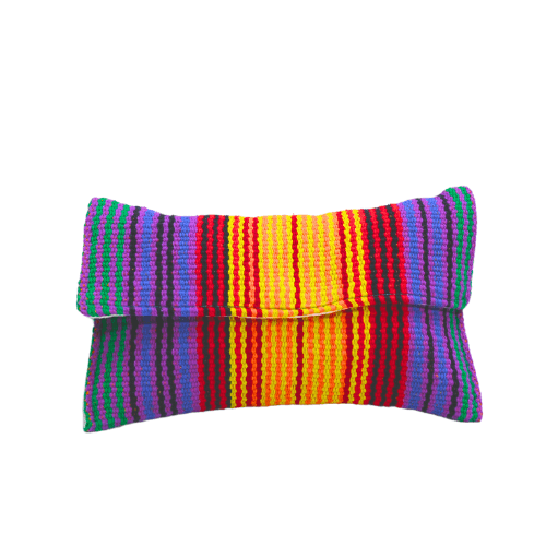 Rainbow Cotton Clutch