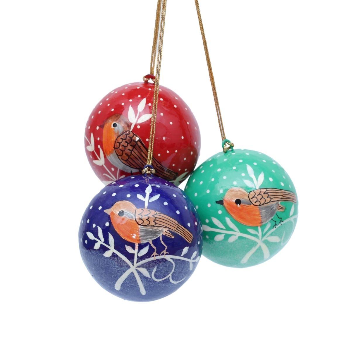 Christmas Wren Bauble Set of 3 - The Leprosy Mission Shop