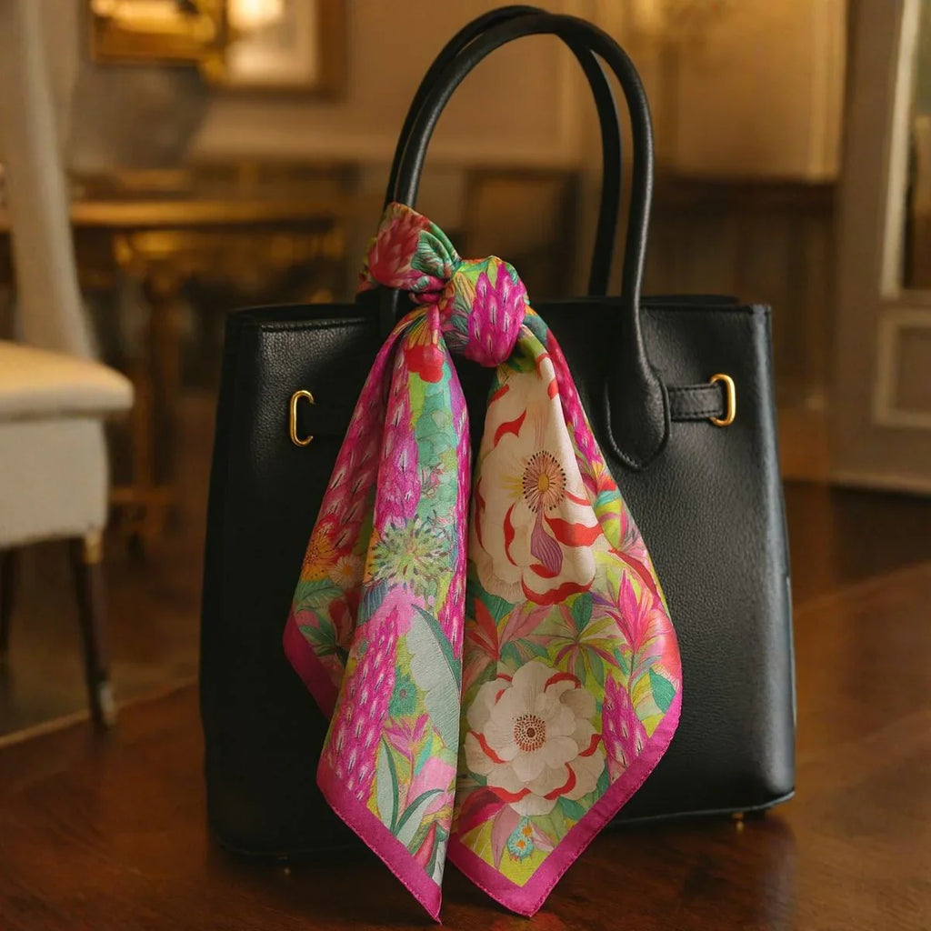 Oriental Pure Silk Square Scarf