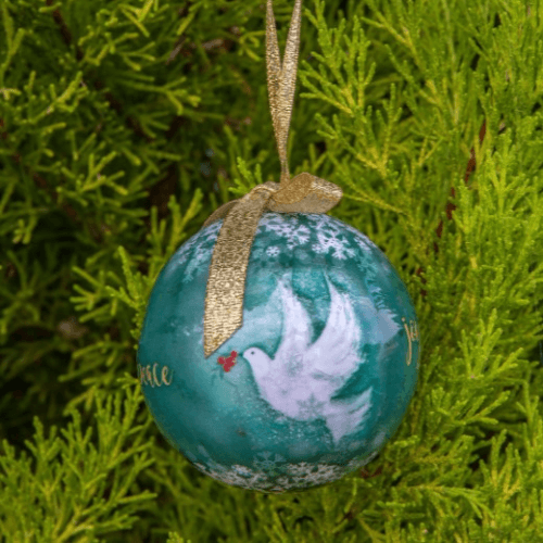 Joy and Peace Dove Bauble - The Leprosy Mission Shop