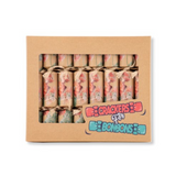 Red Flower Box of 8 Bonbon Crackers