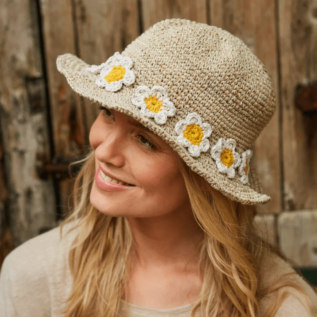 Daisy Chain Cotton Hemp Hat - The Leprosy Mission Shop