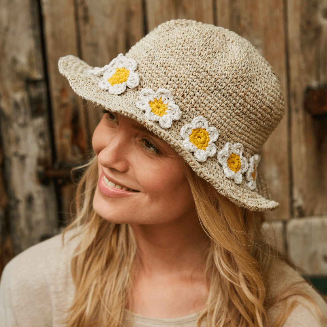 Daisy Chain Cotton Hemp Hat - The Leprosy Mission Shop