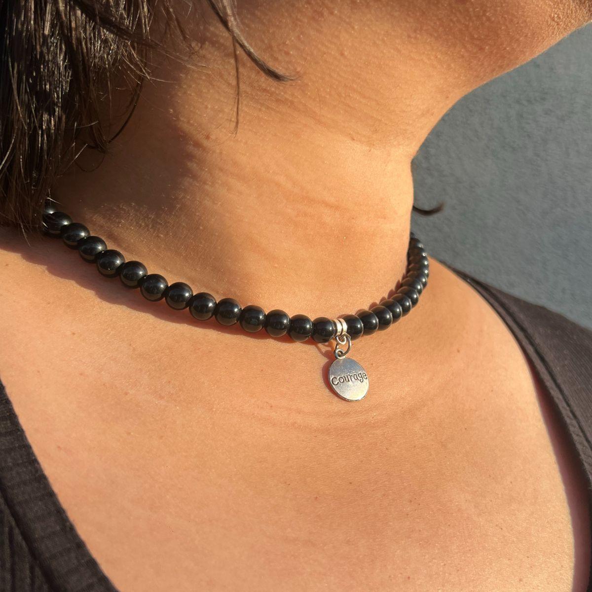 Black Bead Necklace