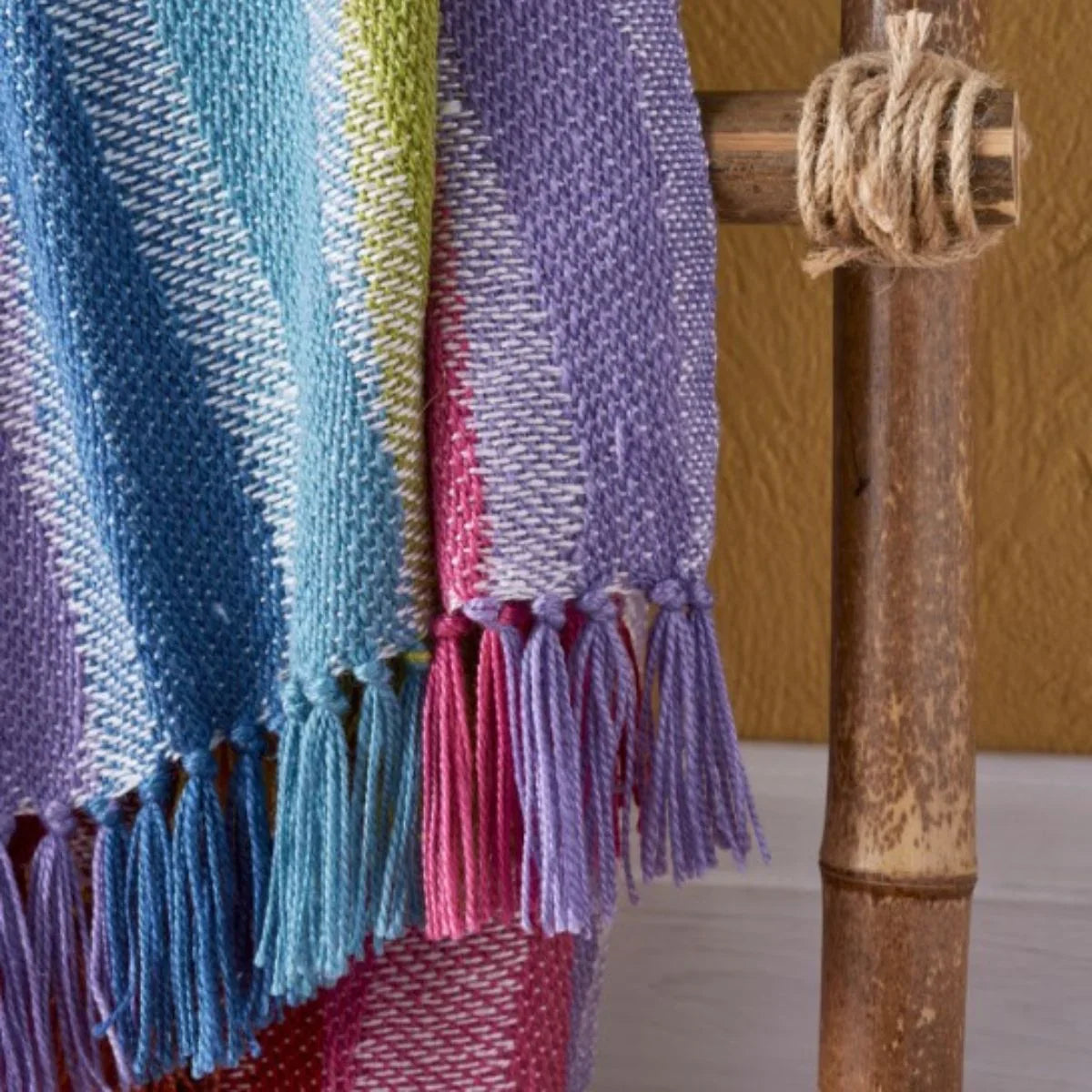 Recycled Bottles Rainbow Zigzag Throw