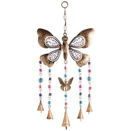 Multi Bead Butterfly Windchime