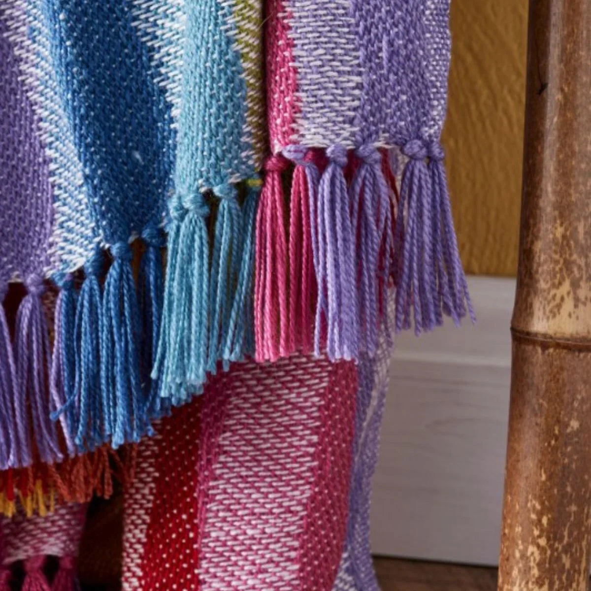 Recycled Bottles Rainbow Zigzag Throw