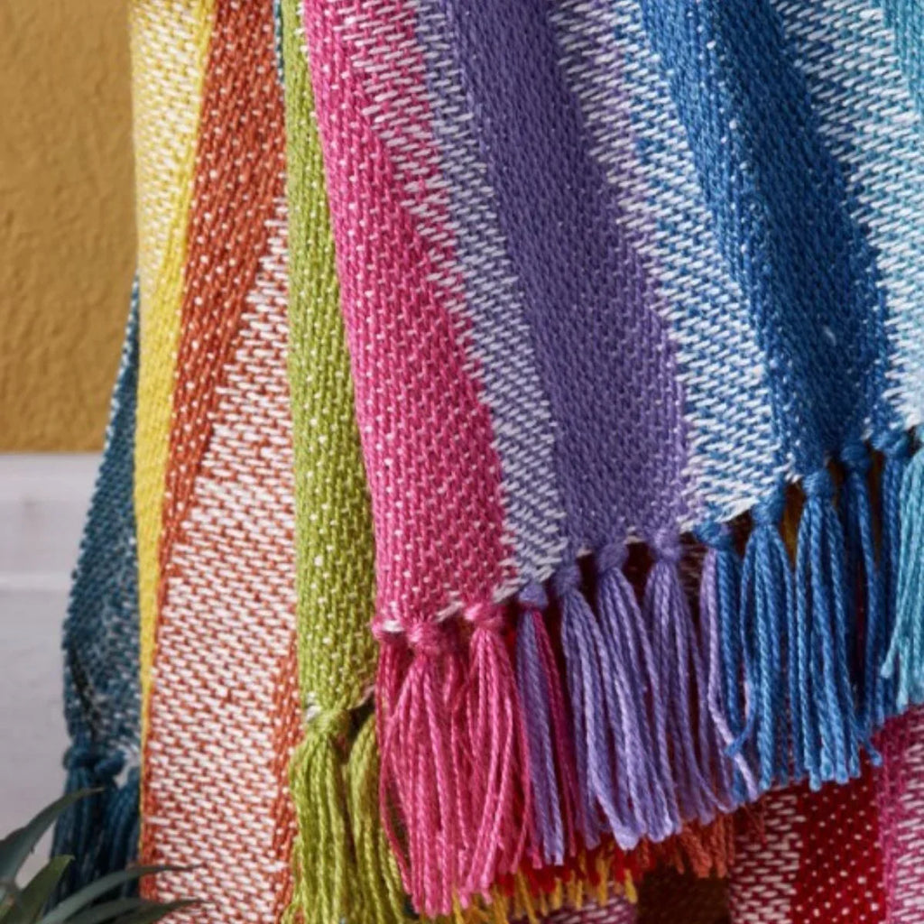 Recycled Bottles Rainbow Zigzag Throw