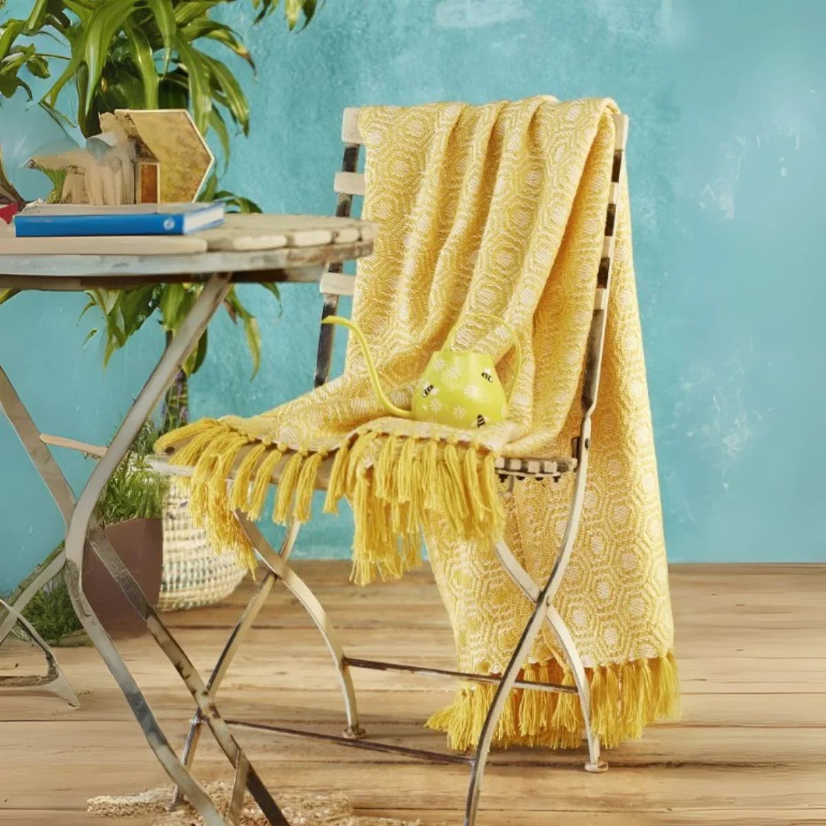 Recycled Bottle Honeycomb Throw