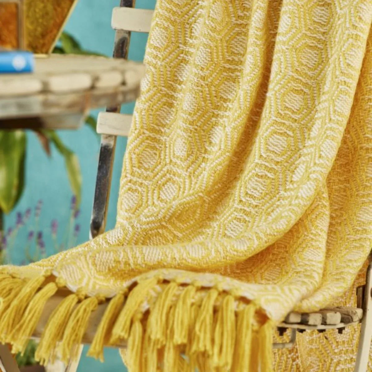Recycled Bottle Honeycomb Throw